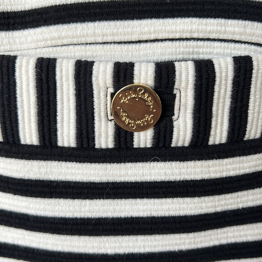 Lilly Pulitzer Alden Dress Coconut Ottoman Stripe - Picture 4 of 5